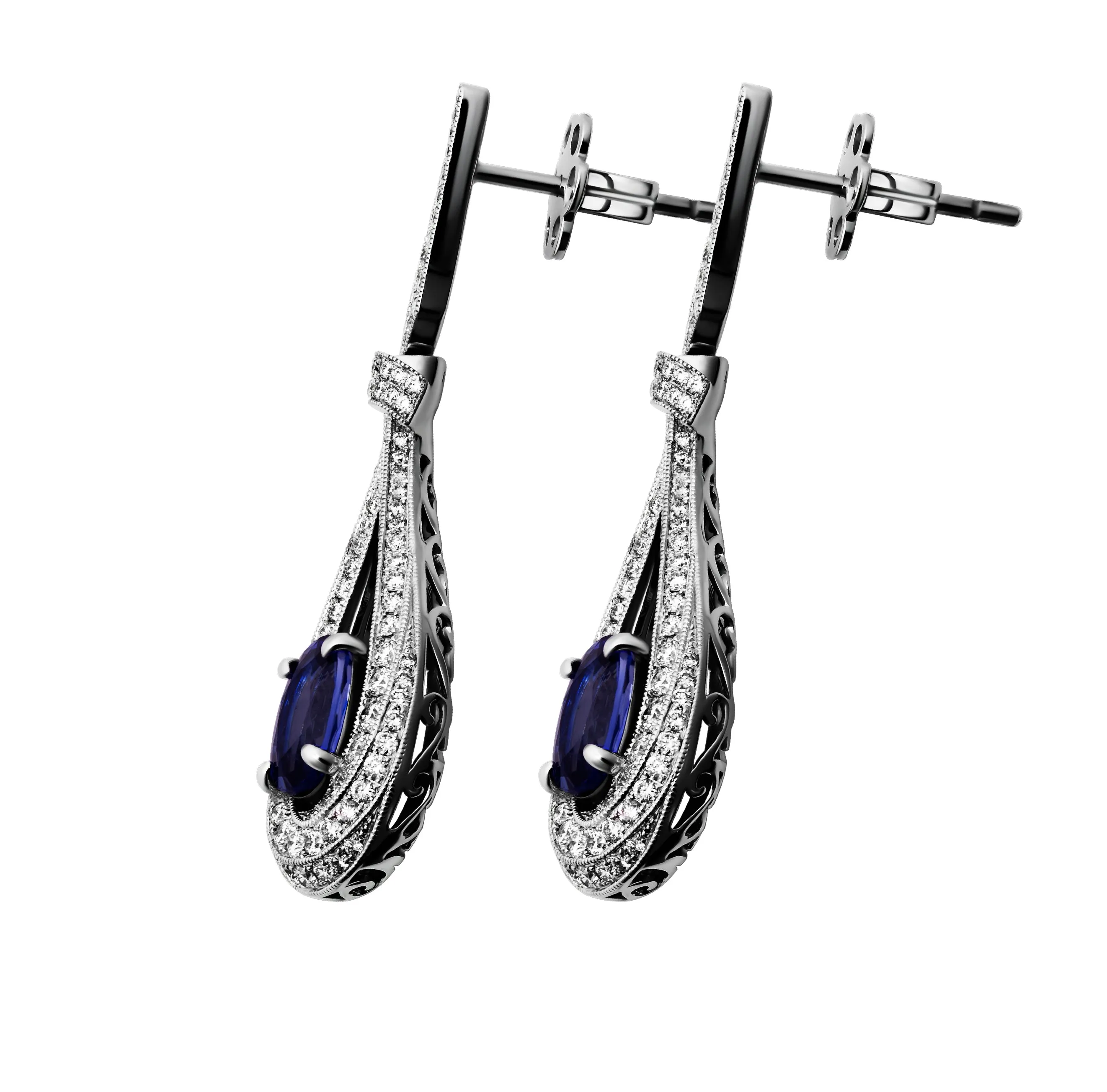Sapphire Drop Earrings