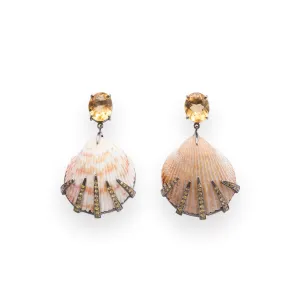 Sapphire Shell Earrings