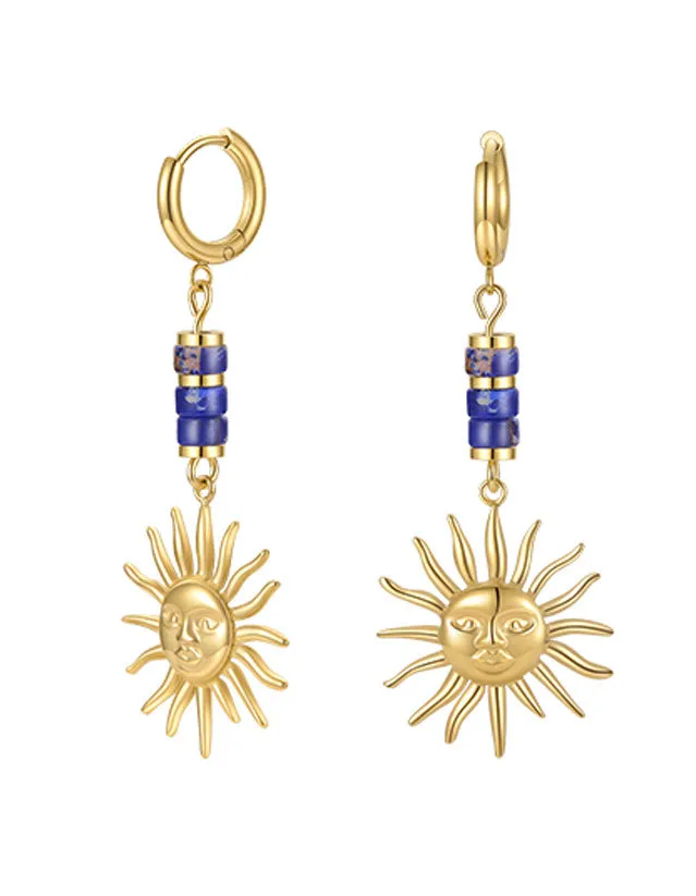 SAPPHIRE SUN EARRINGS