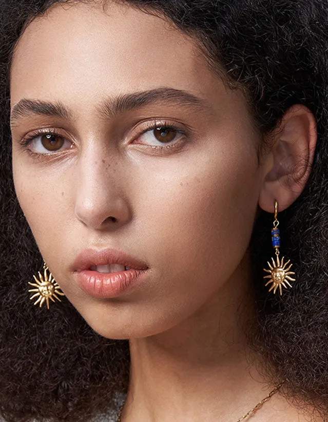 SAPPHIRE SUN EARRINGS
