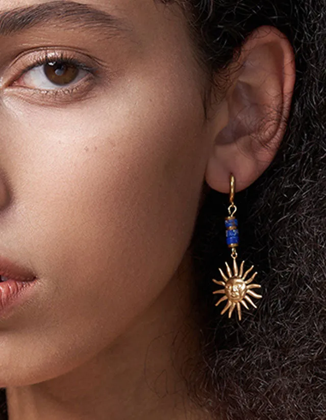 SAPPHIRE SUN EARRINGS