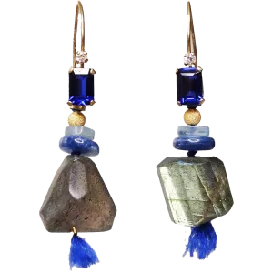 Sapphire Waves earrings