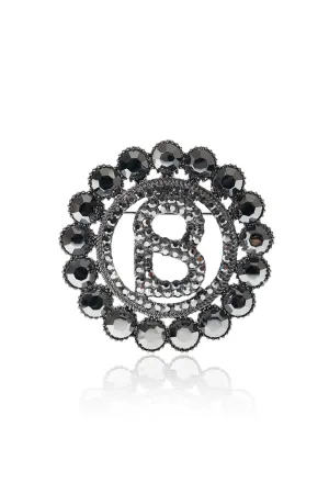 Sara Brooch - Hematite