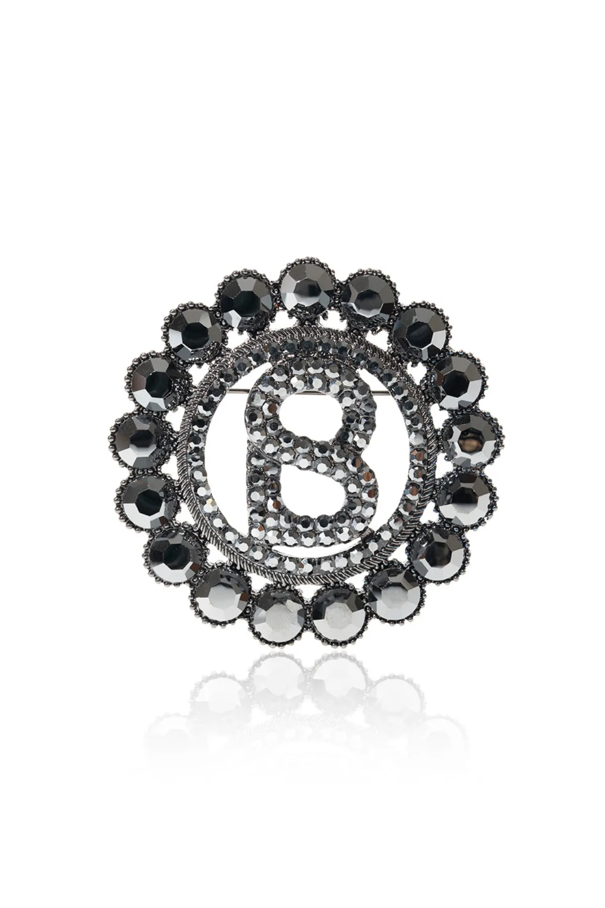 Sara Brooch - Hematite