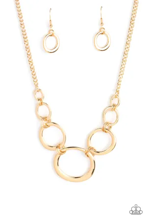 Short Circuit - Gold Paparazzi Necklace
