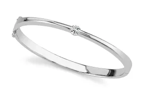 Single Shiny Diamond Bangle Lab-Grown Diamond Bracelet with 1.00 ct.(finished) 6.5mm
