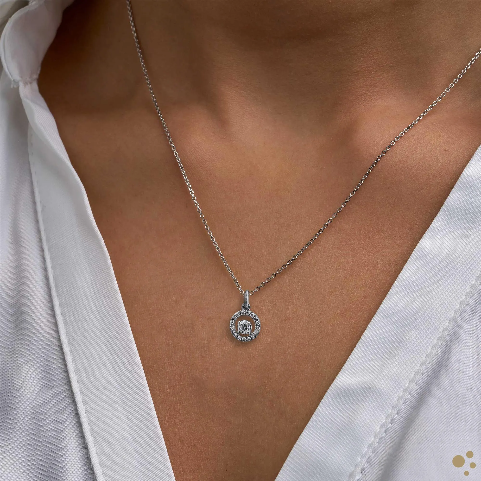 Skye Petite Pendant 0.16ct Diamond Platinum Ring