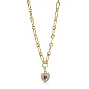 SMALL COBBLESTONE HEART NECKLACE