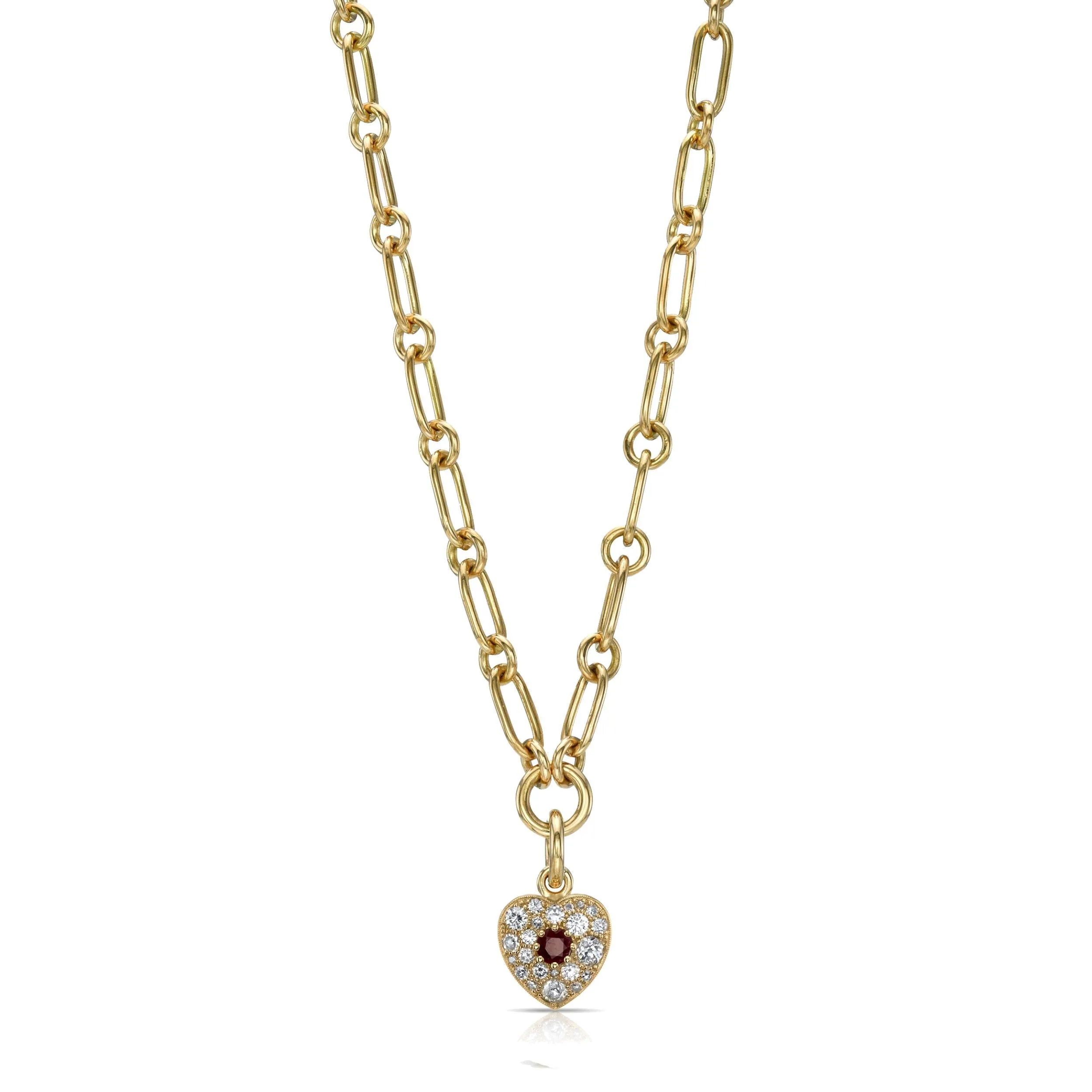 SMALL COBBLESTONE HEART NECKLACE
