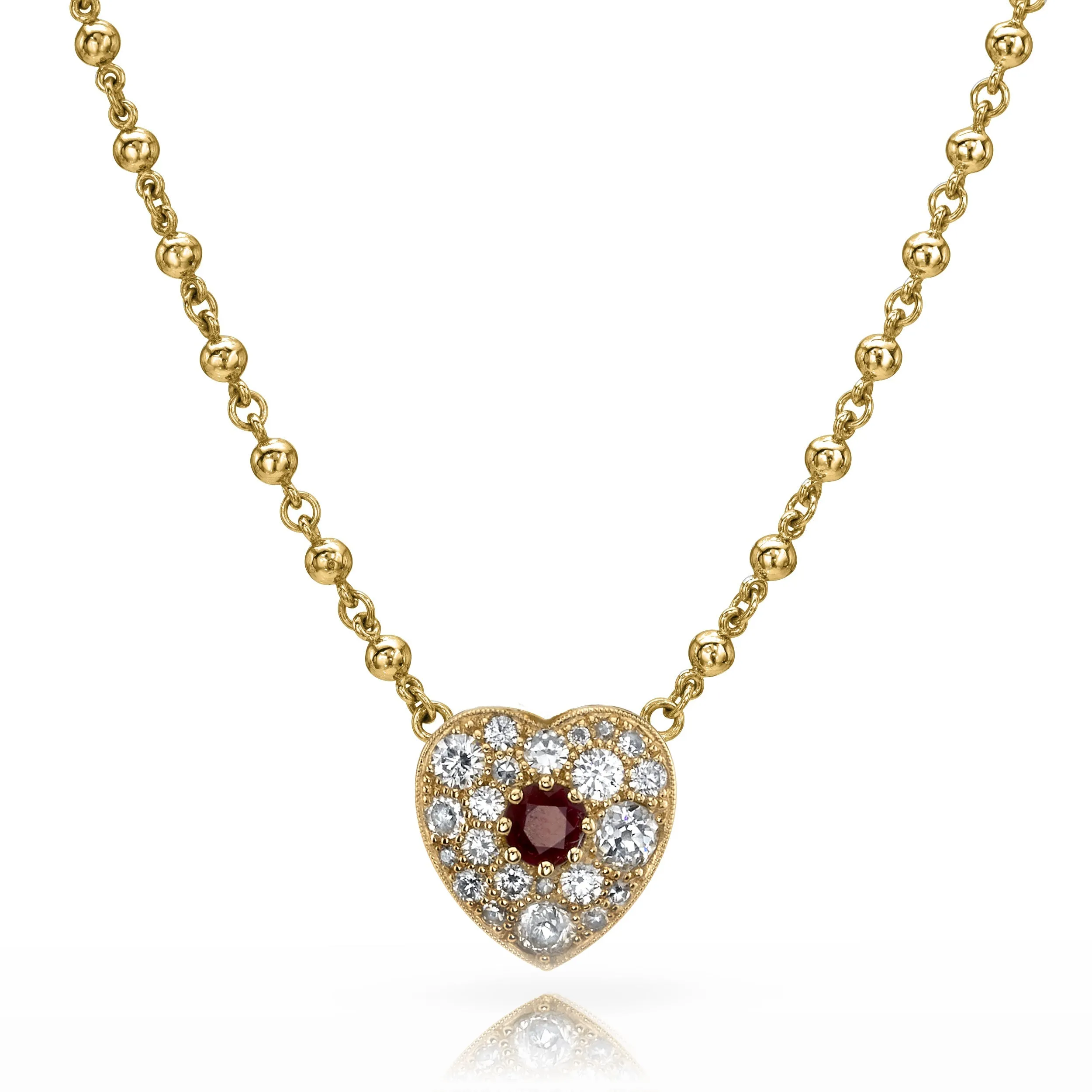 SMALL COBBLESTONE HEART NECKLACE
