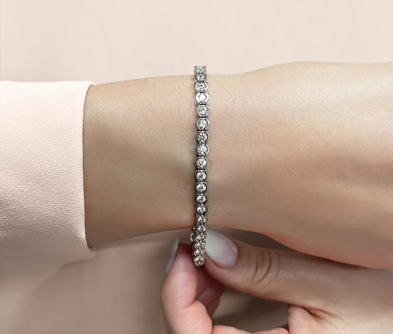 Smile Link Lab-Grown Diamond Tennis Bracelet with 6.08 ct.(finished) 3.7mm