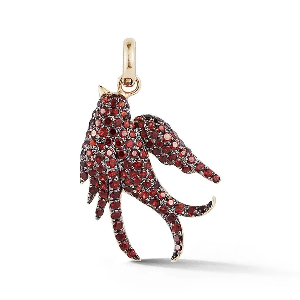 Sparrow Ruby Charm
