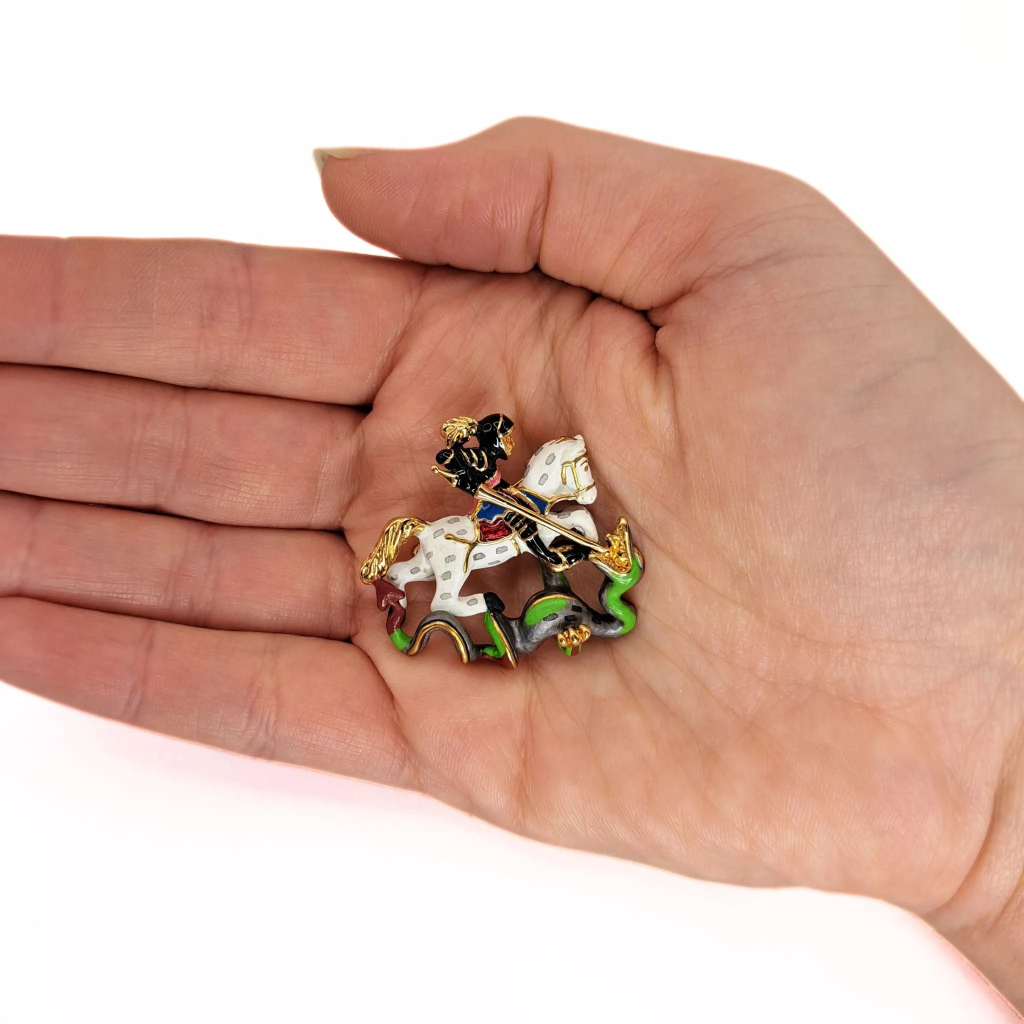 St George and The Dragon Brooch