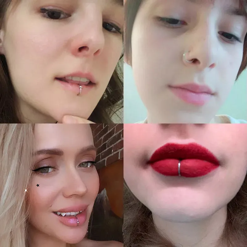 Stainless Steel Lip, Nose, Septum Rings
