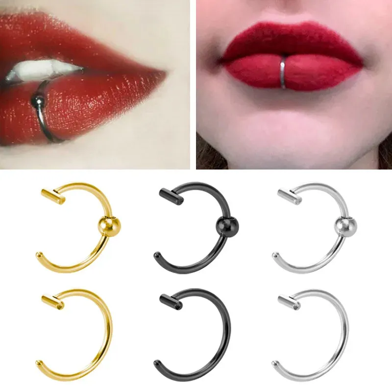 Stainless Steel Lip, Nose, Septum Rings