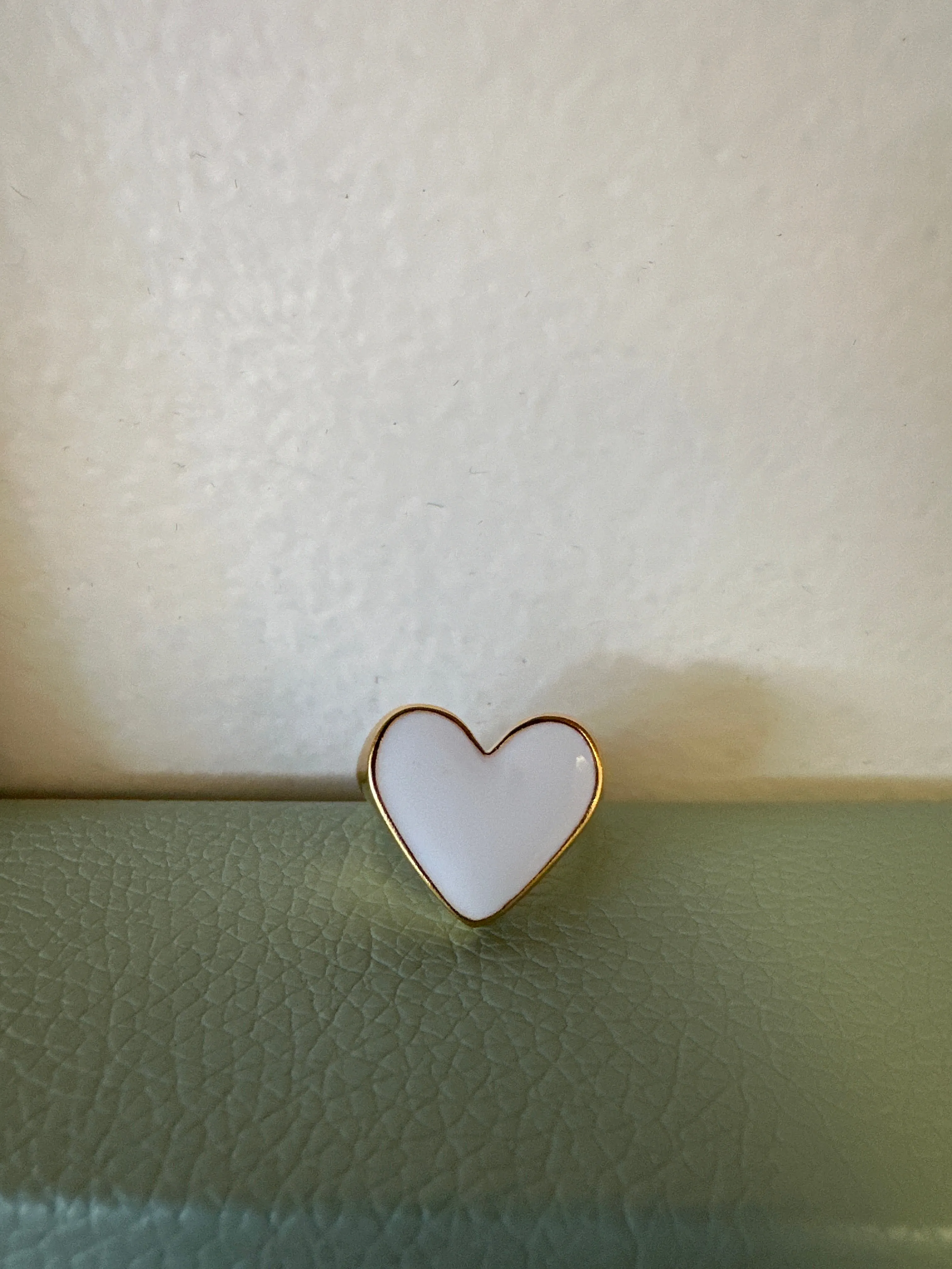 Standout Boutique Enamel Heart Gold Rings