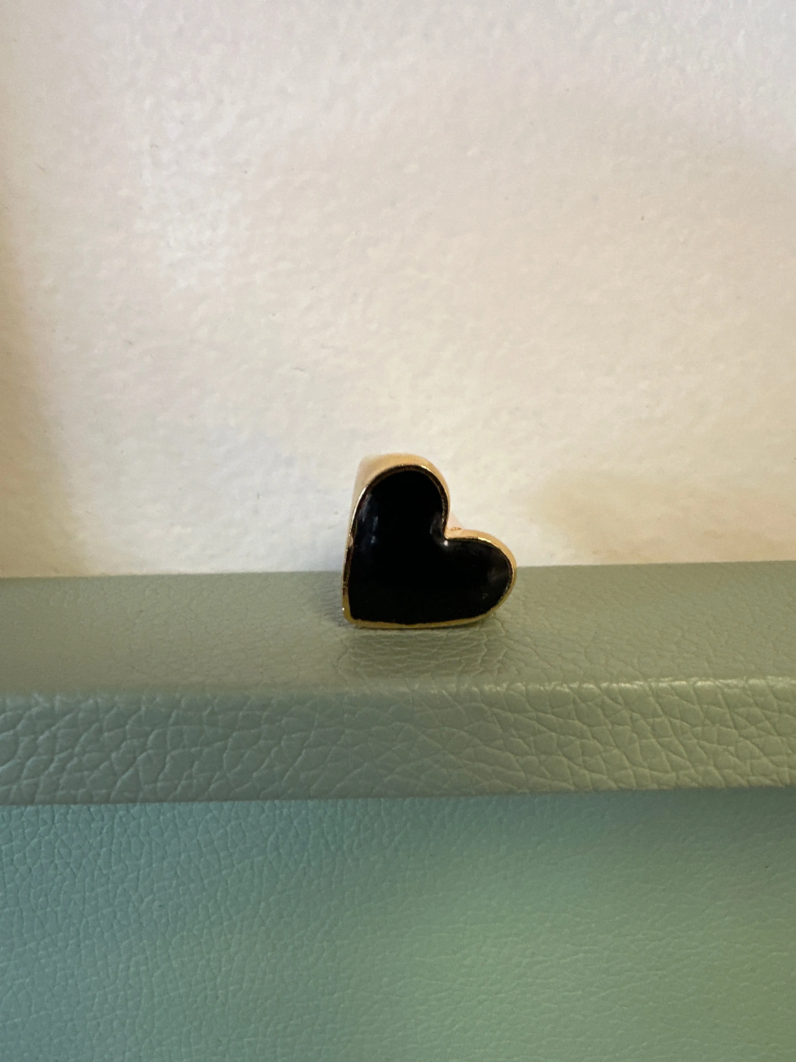 Standout Boutique Enamel Heart Gold Rings