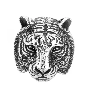 Stoic Tiger Head Ring