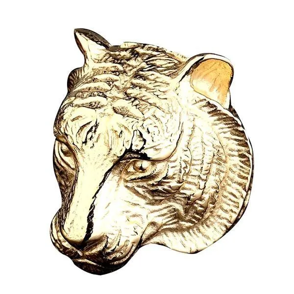 Stoic Tiger Head Ring