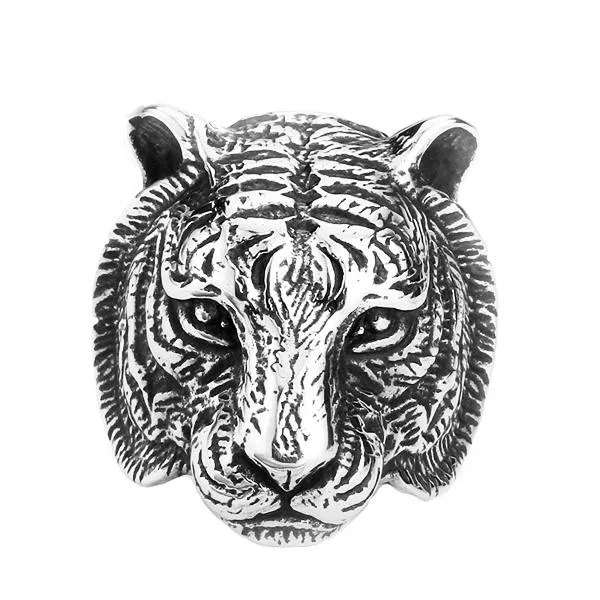 Stoic Tiger Head Ring
