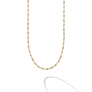 Studio 18K Gold and Ruby Necklace