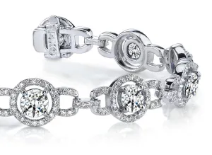 Stylish Circles Lab-Grown Diamond Bracelet with 7.24 ct.(finished) 1.1mm, 5mm