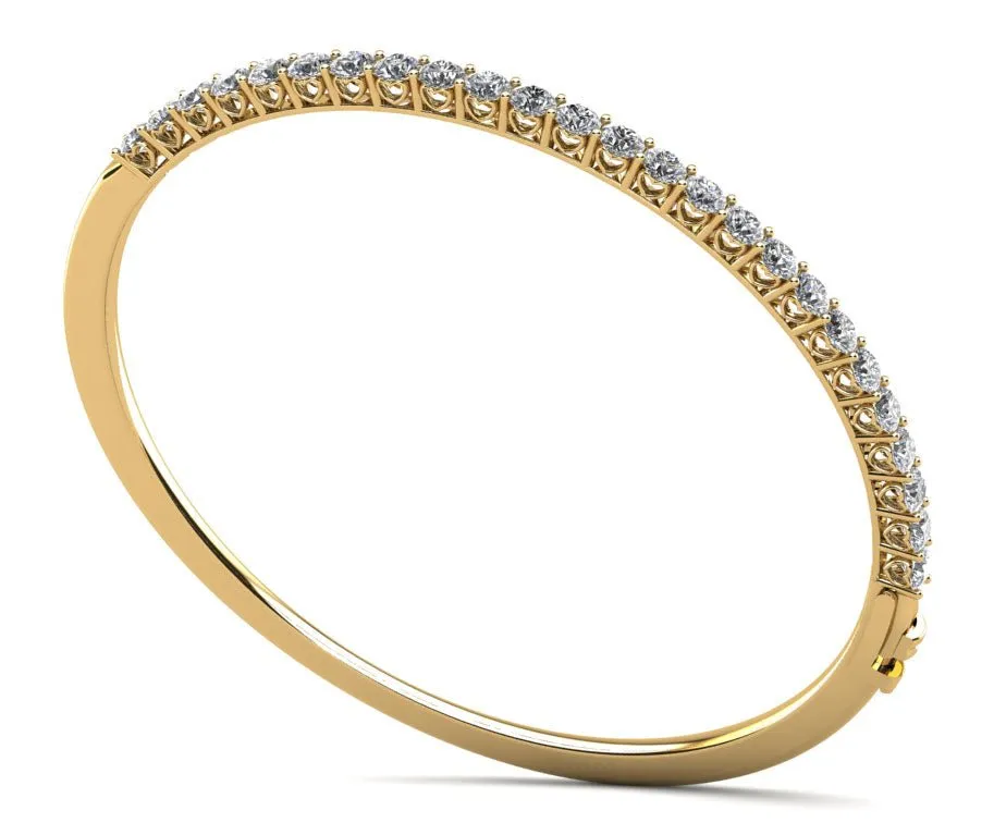 Stylish Sweetheart Bangle Lab-Grown Diamond Bracelet with 2.88 ct.(finished) 3.1mm