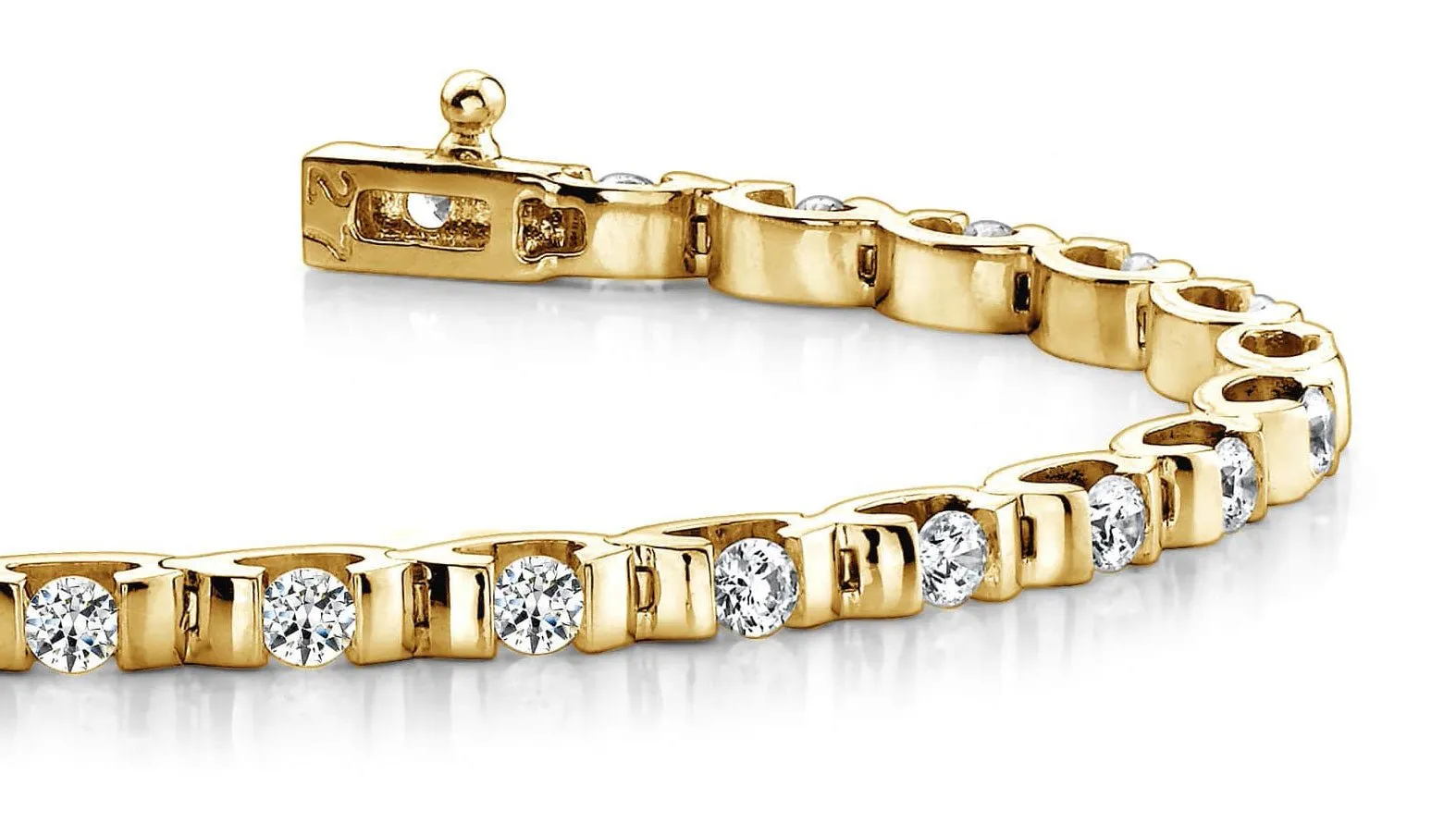 Tension Set Lab-Grown Diamond Bracelet with 2.10 ct.(finished) 2.25mm