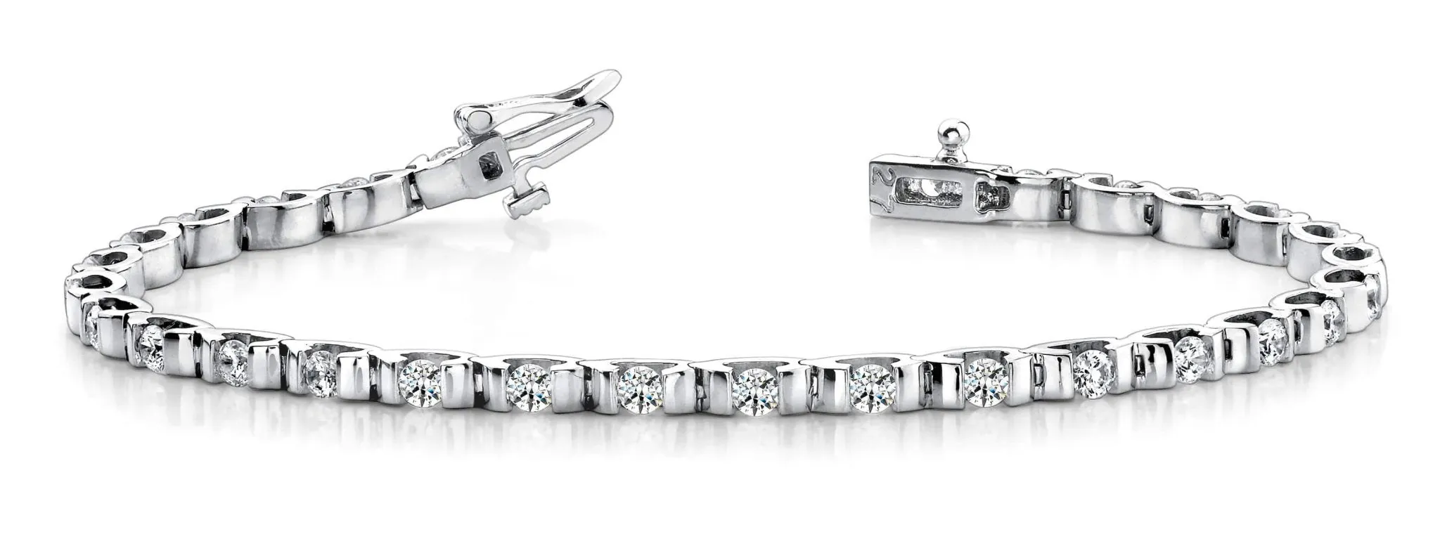 Tension Set Lab-Grown Diamond Bracelet with 2.10 ct.(finished) 2.25mm