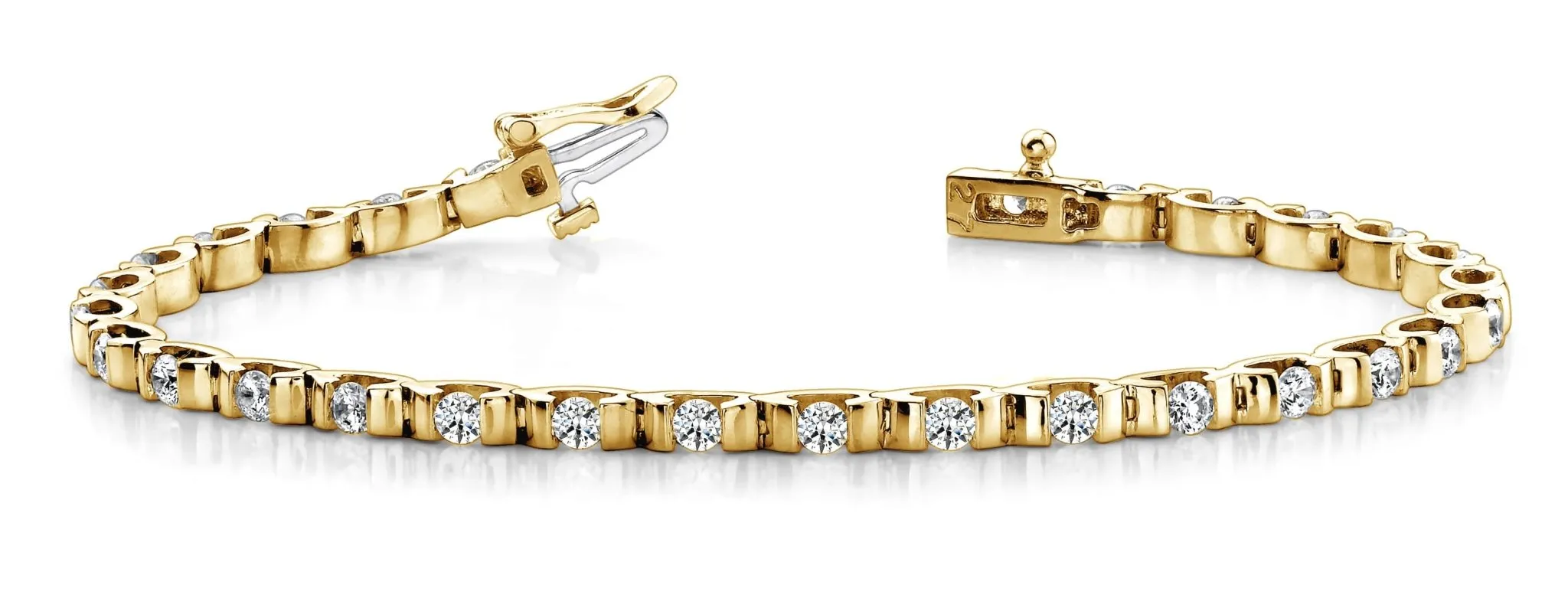 Tension Set Lab-Grown Diamond Bracelet with 2.10 ct.(finished) 2.25mm