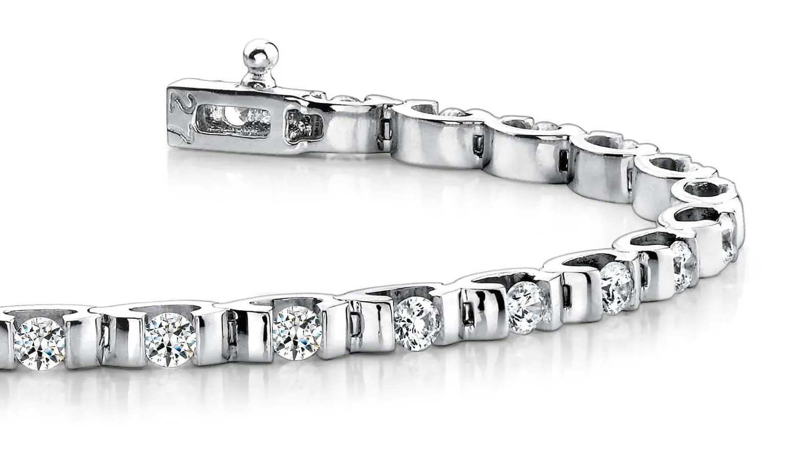 Tension Set Lab-Grown Diamond Bracelet with 2.10 ct.(finished) 2.25mm