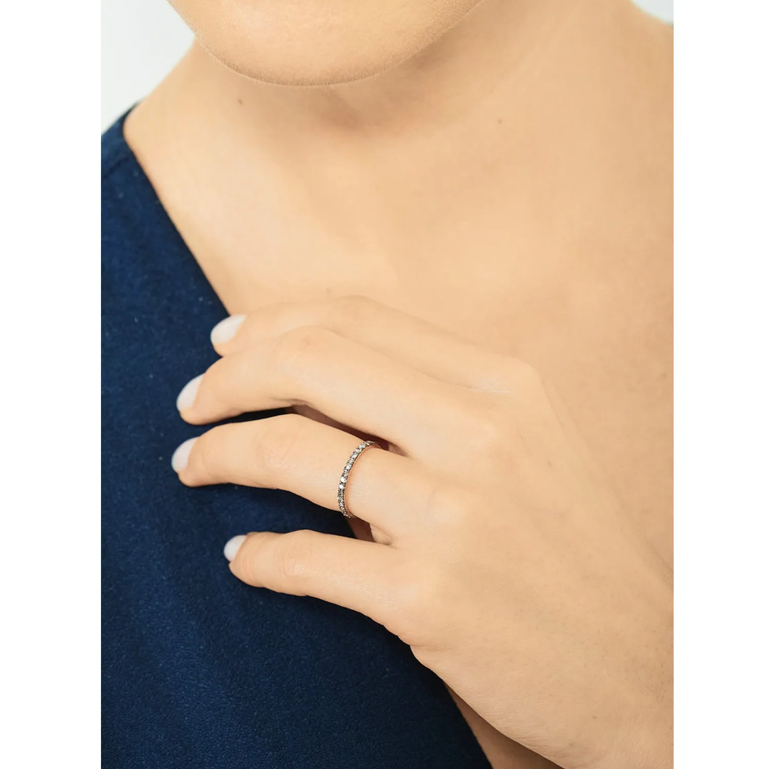 Terra Incognita Eternity Ring - Champagne, Cognac & Gray Diamonds