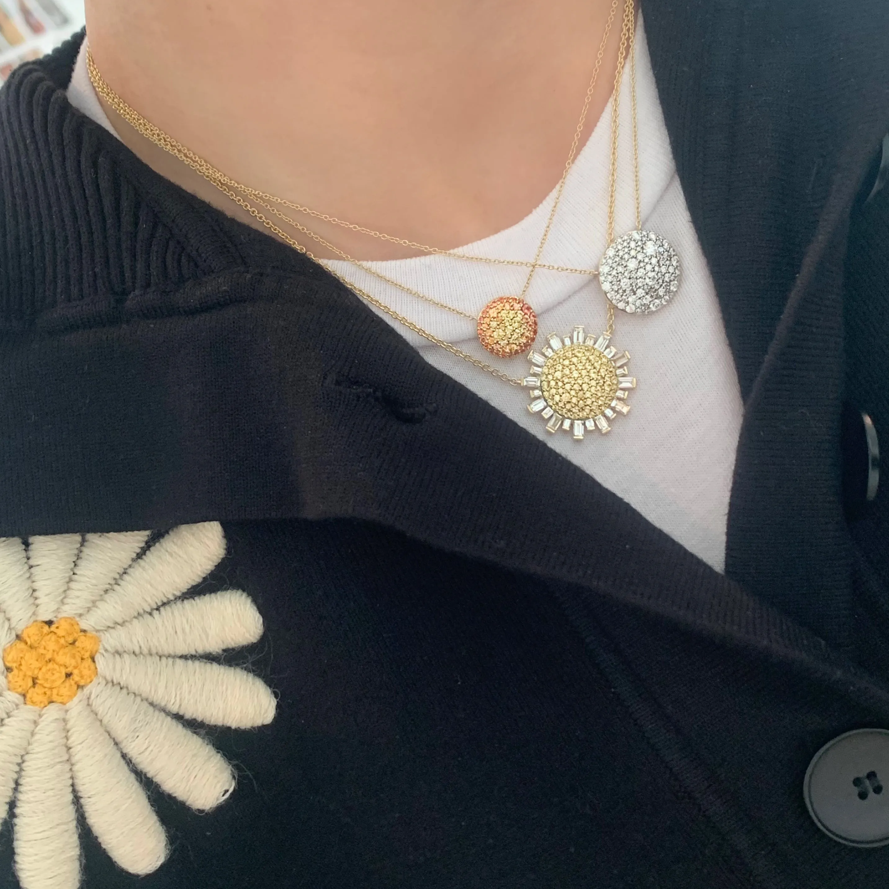 The Diamond & Sapphire Sunshine Necklace