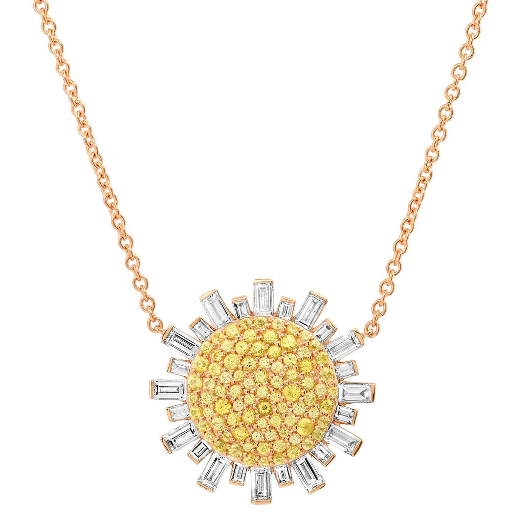 The Diamond & Sapphire Sunshine Necklace