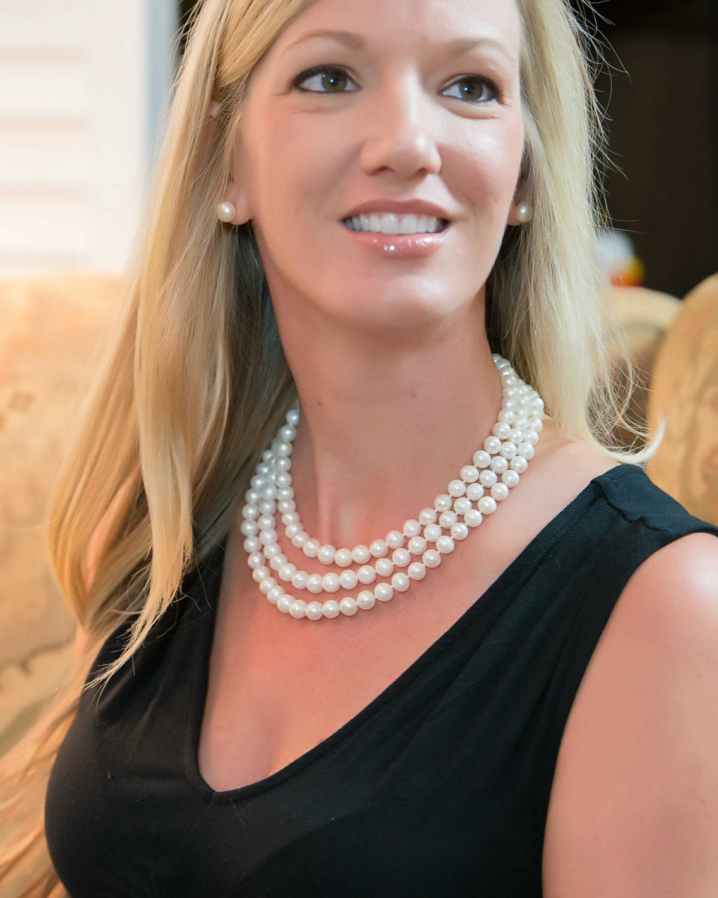 Three Strand Pearl Necklace