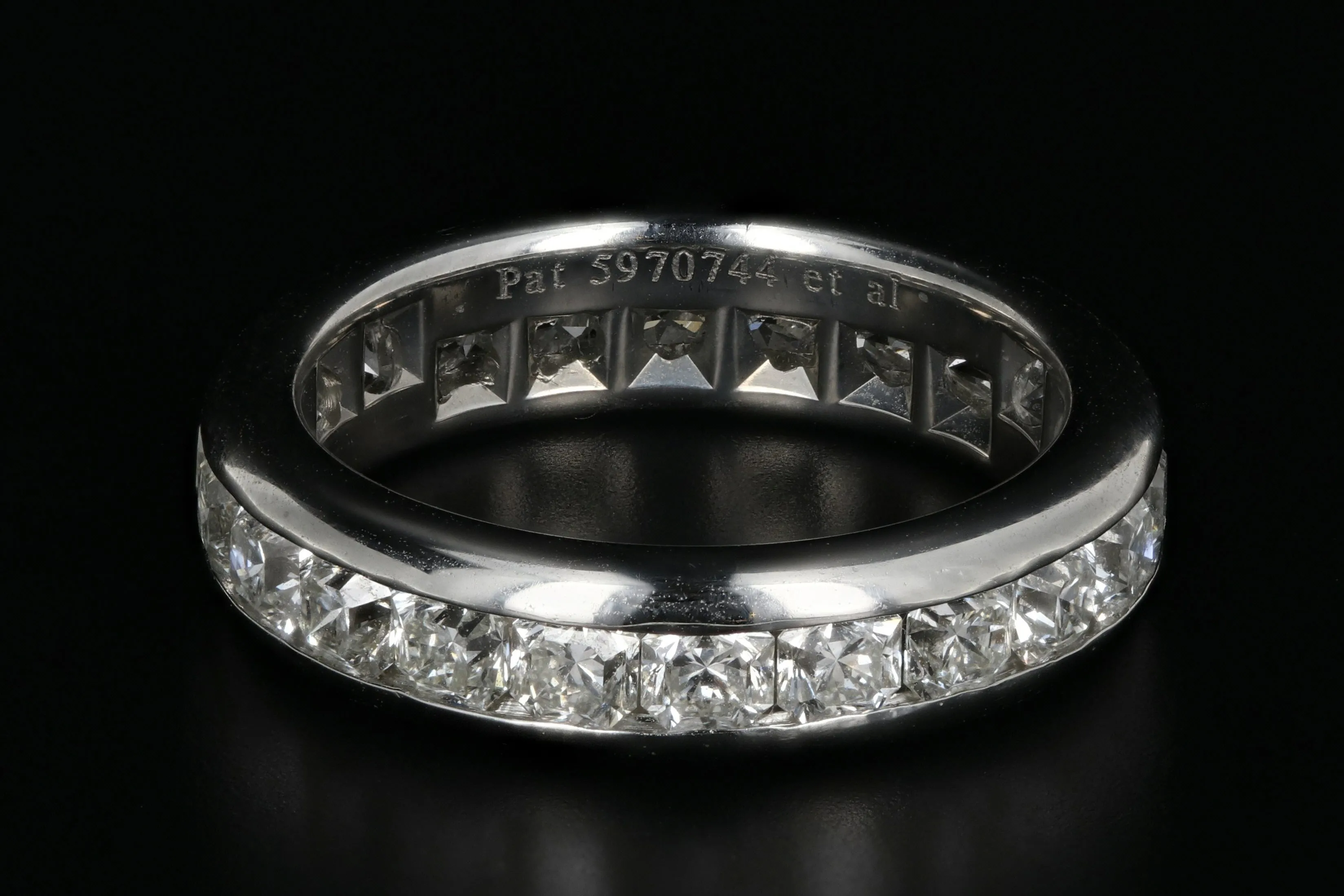 Tiffany & Co Lucida Platinum Diamond Eternity Band Ring 3 CTW Size 6