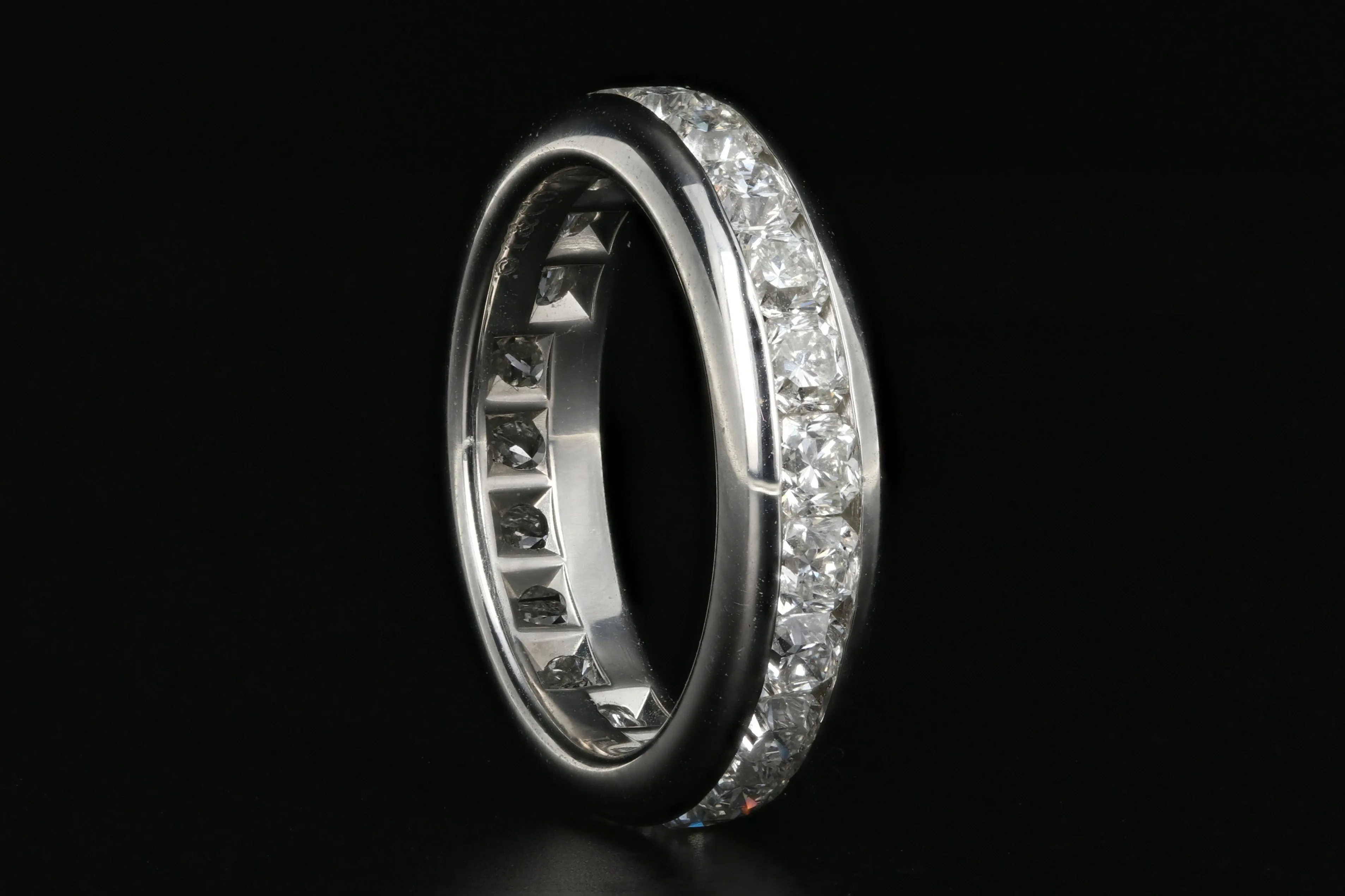 Tiffany & Co Lucida Platinum Diamond Eternity Band Ring 3 CTW Size 6