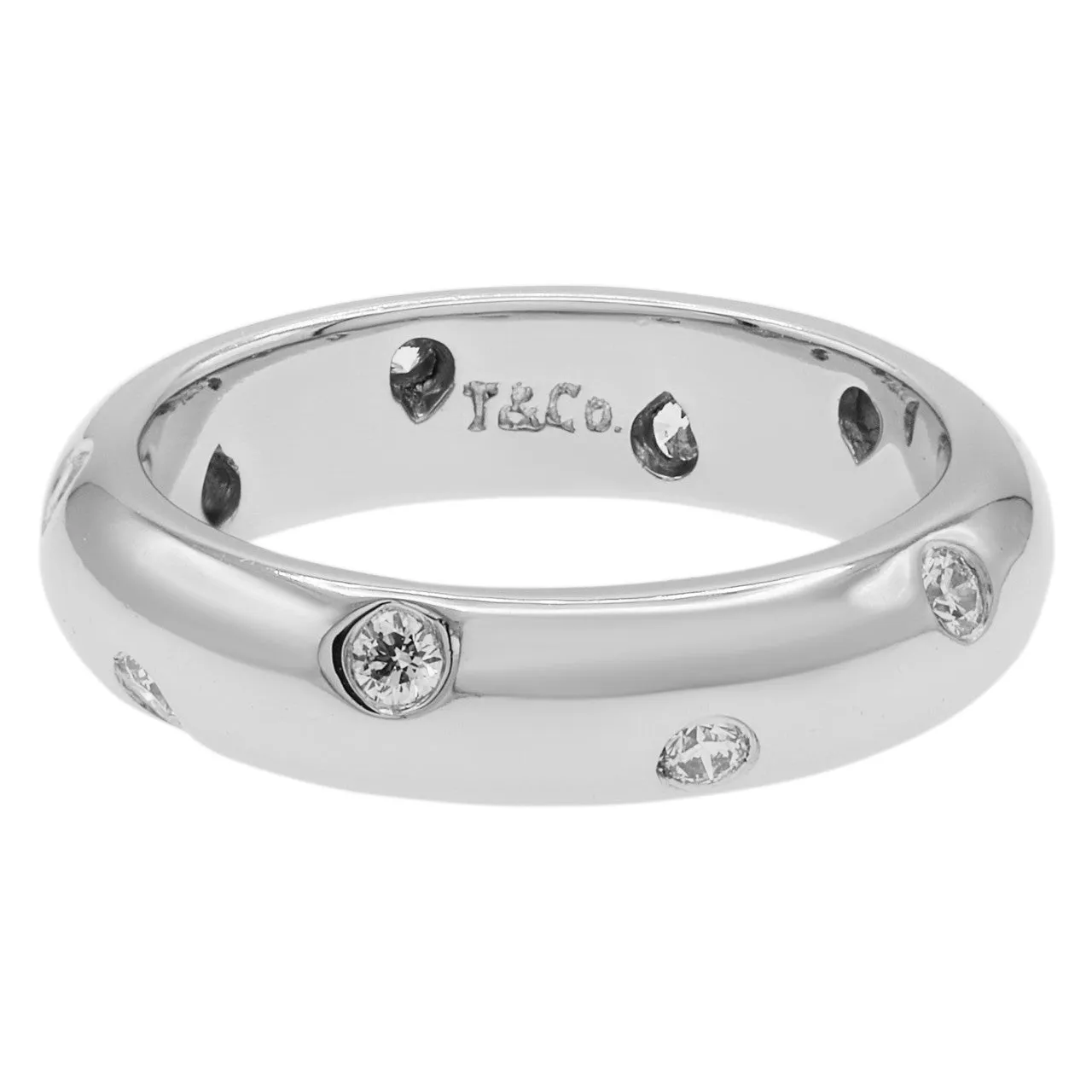 Tiffany & Co. Platinum Diamond 4mm Etoile Ring