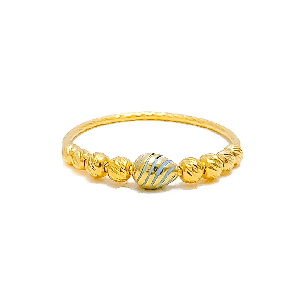 Trendy Fine 21k Gold Ring
