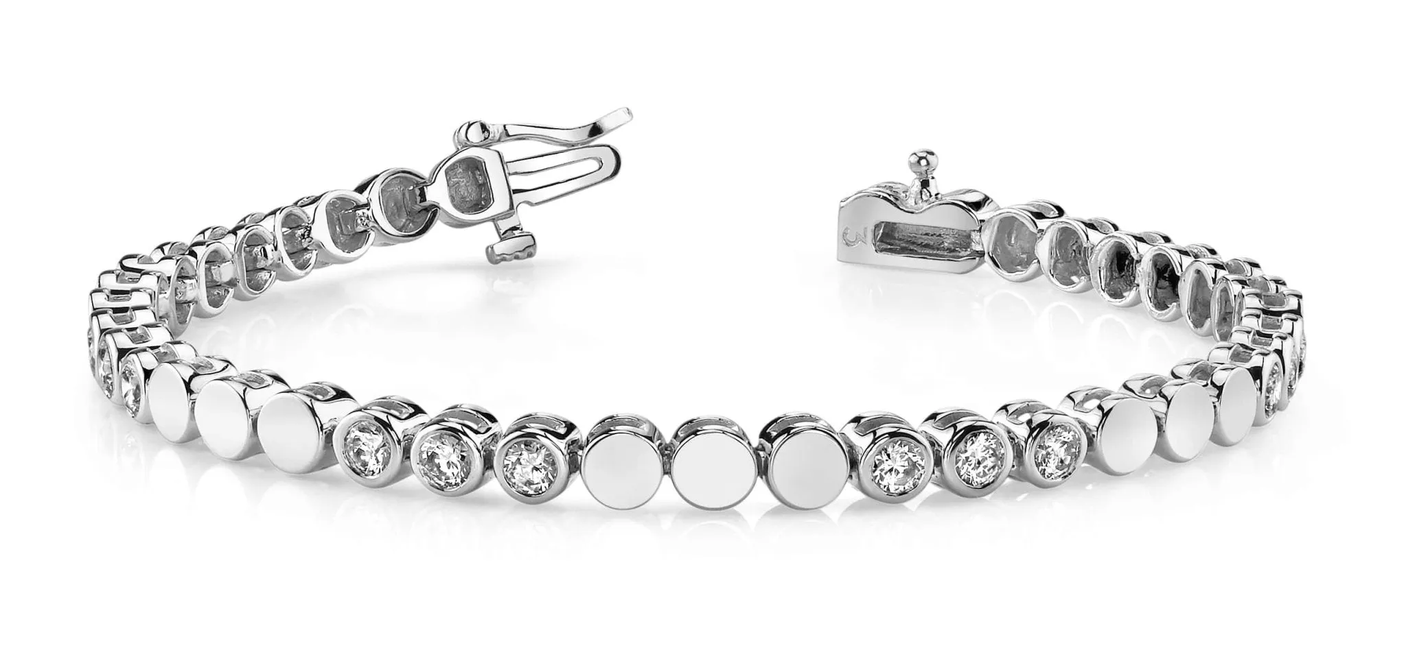 Triple Lab-Grown Diamond Bracelet with 1.80 ct.(finished) 3.0mm
