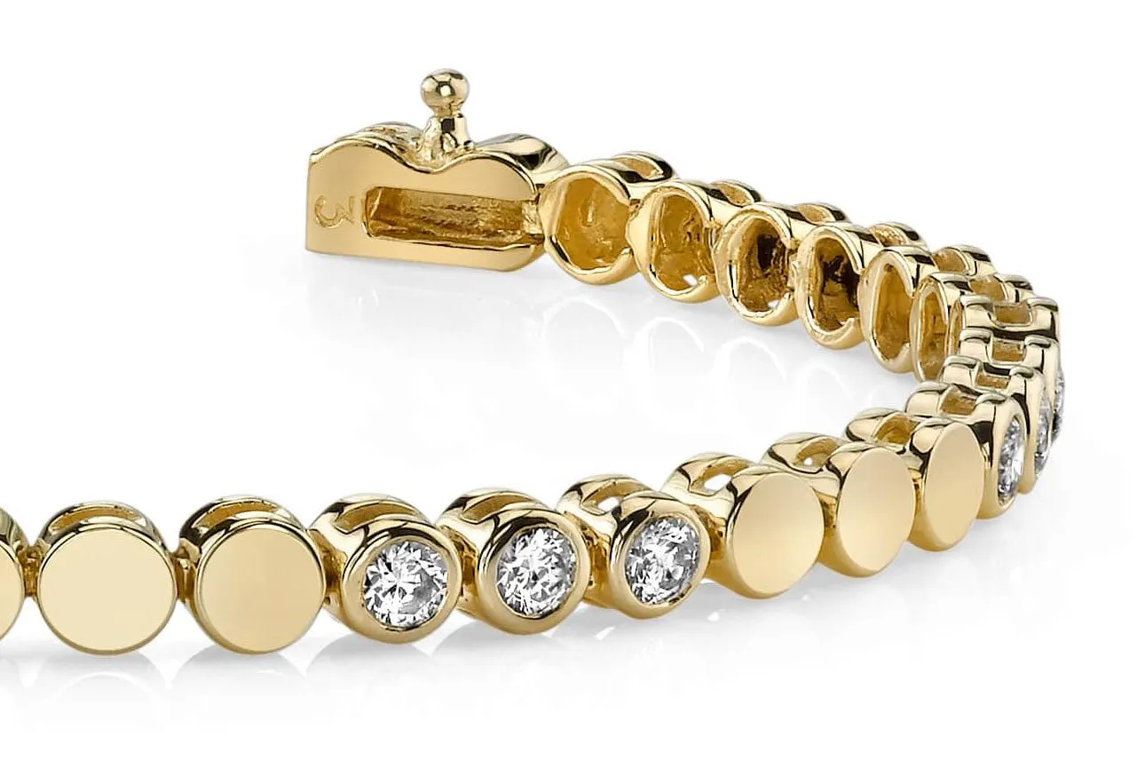 Triple Lab-Grown Diamond Bracelet with 1.80 ct.(finished) 3.0mm