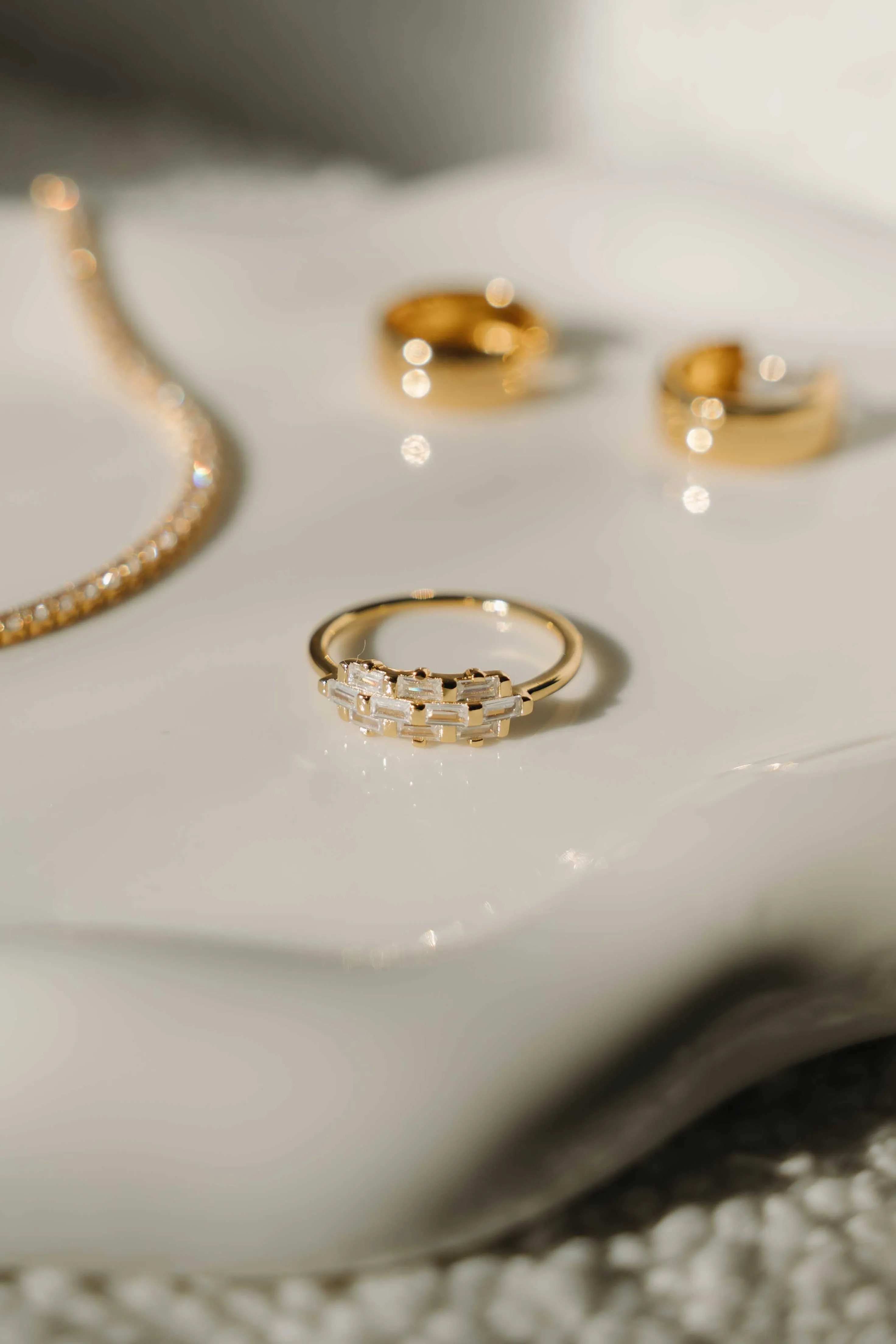 Triple Row CZ Ring