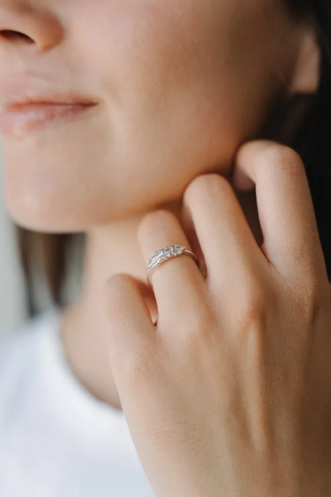 Triple Row CZ Ring