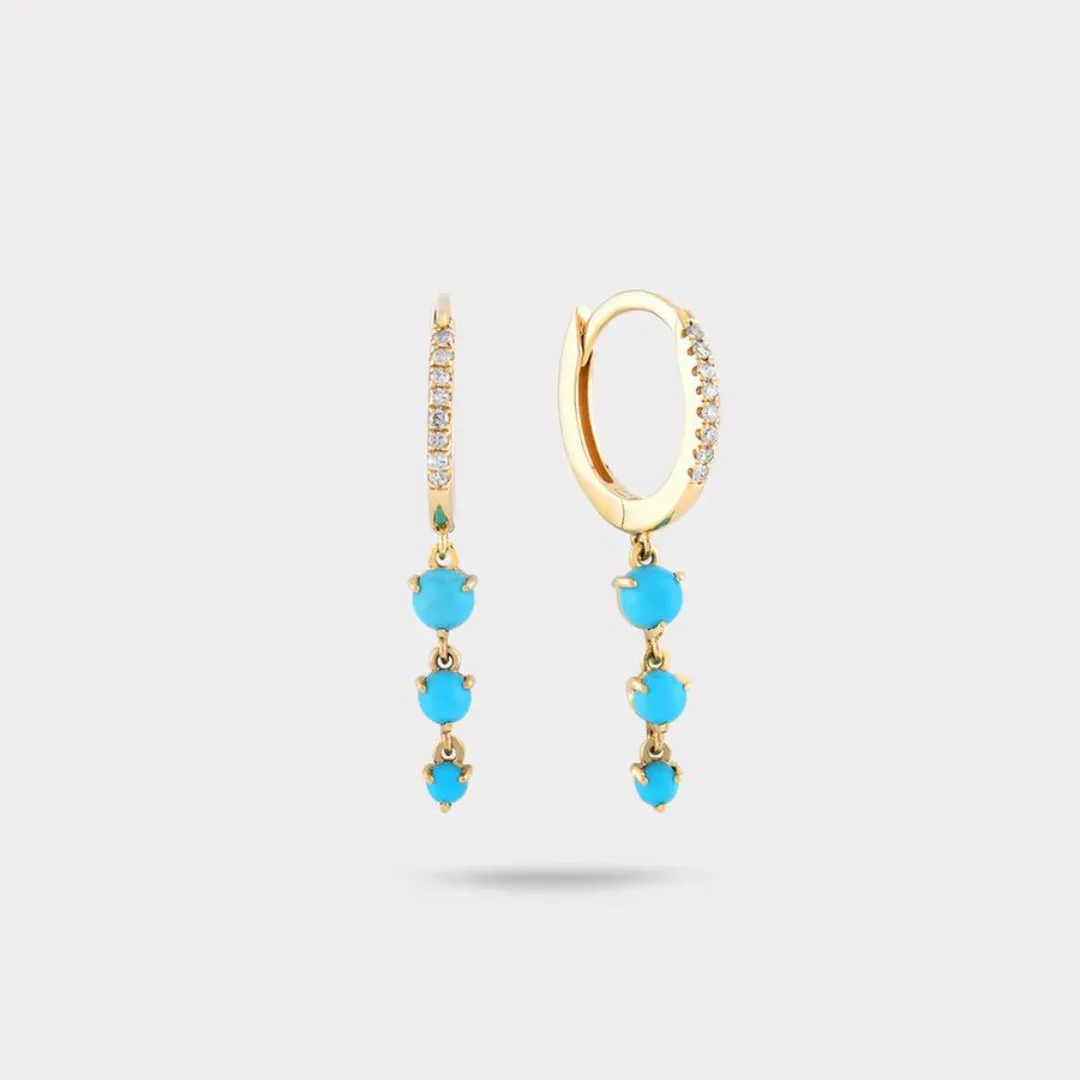 TURQUOISE DIAMOND EARRINGS