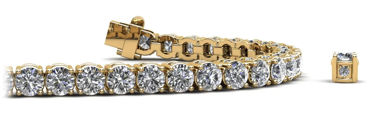 Ultimate Tennis Bracelet with Side Stones Lab-Grown Diamond  with 3.28 ct.(finished) 1mm, 2mm