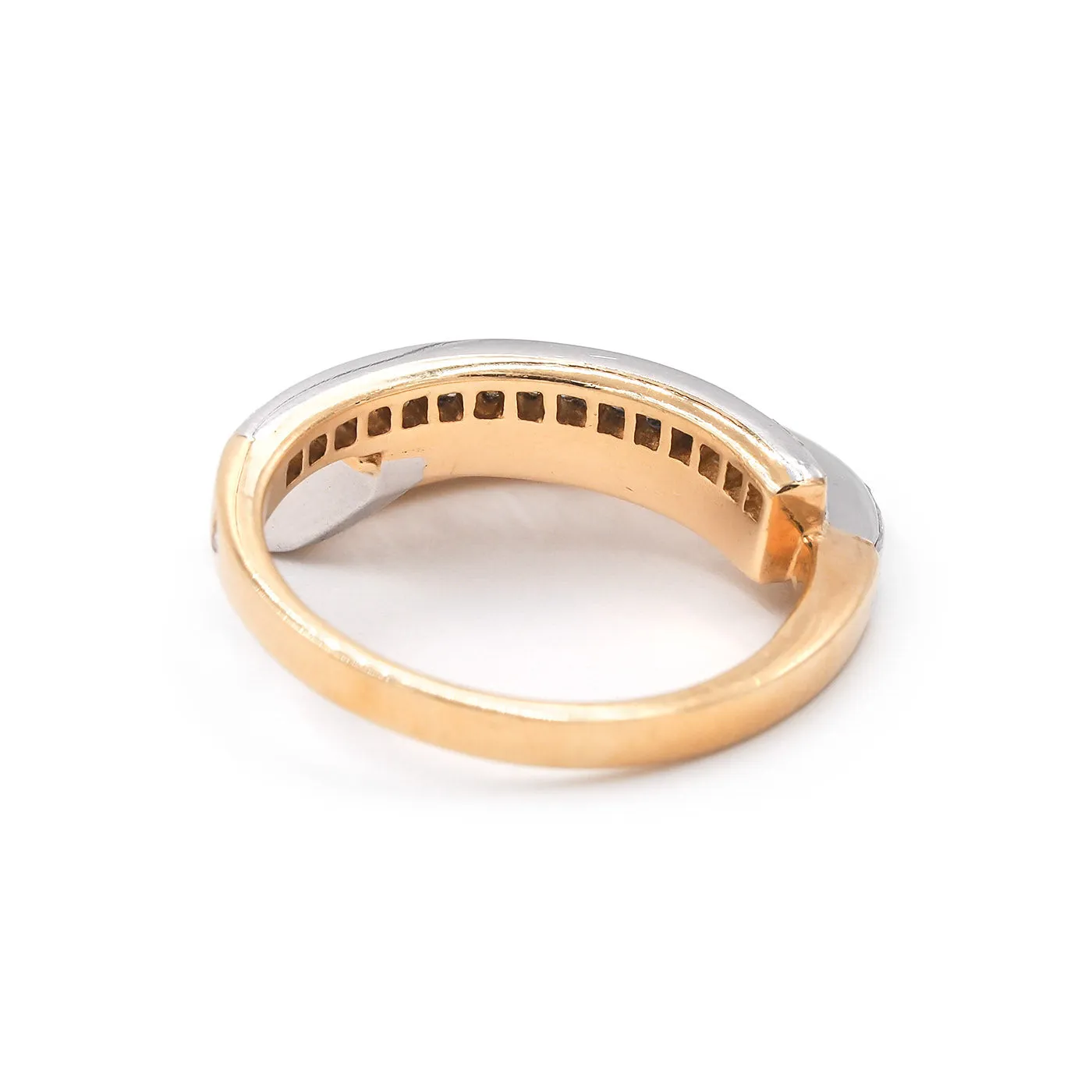 Vintage 8.00 Ctw. Baguette Cut & Princess Cut Diamond 'Fan' Ring Set By MWI ELOQUENCE