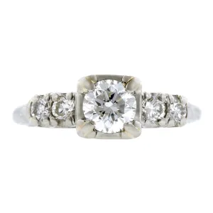 Vintage Diamond Engagement Ring, TRB 0.60ct