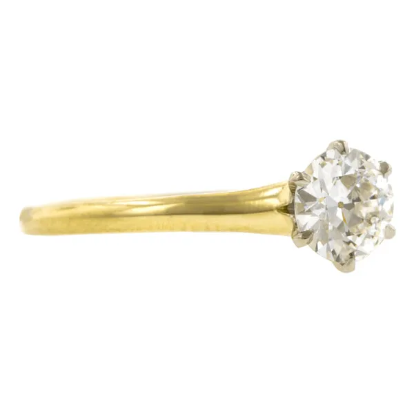 Vintage Diamond Solitaire Engagement Ring, RBC 0.67ct