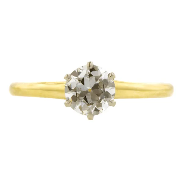 Vintage Diamond Solitaire Engagement Ring, RBC 0.67ct