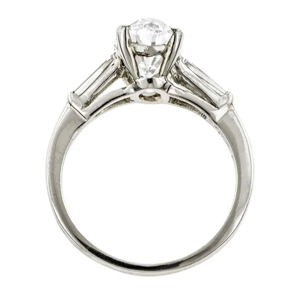Vintage Engagement Ring, Oval 2.18ct